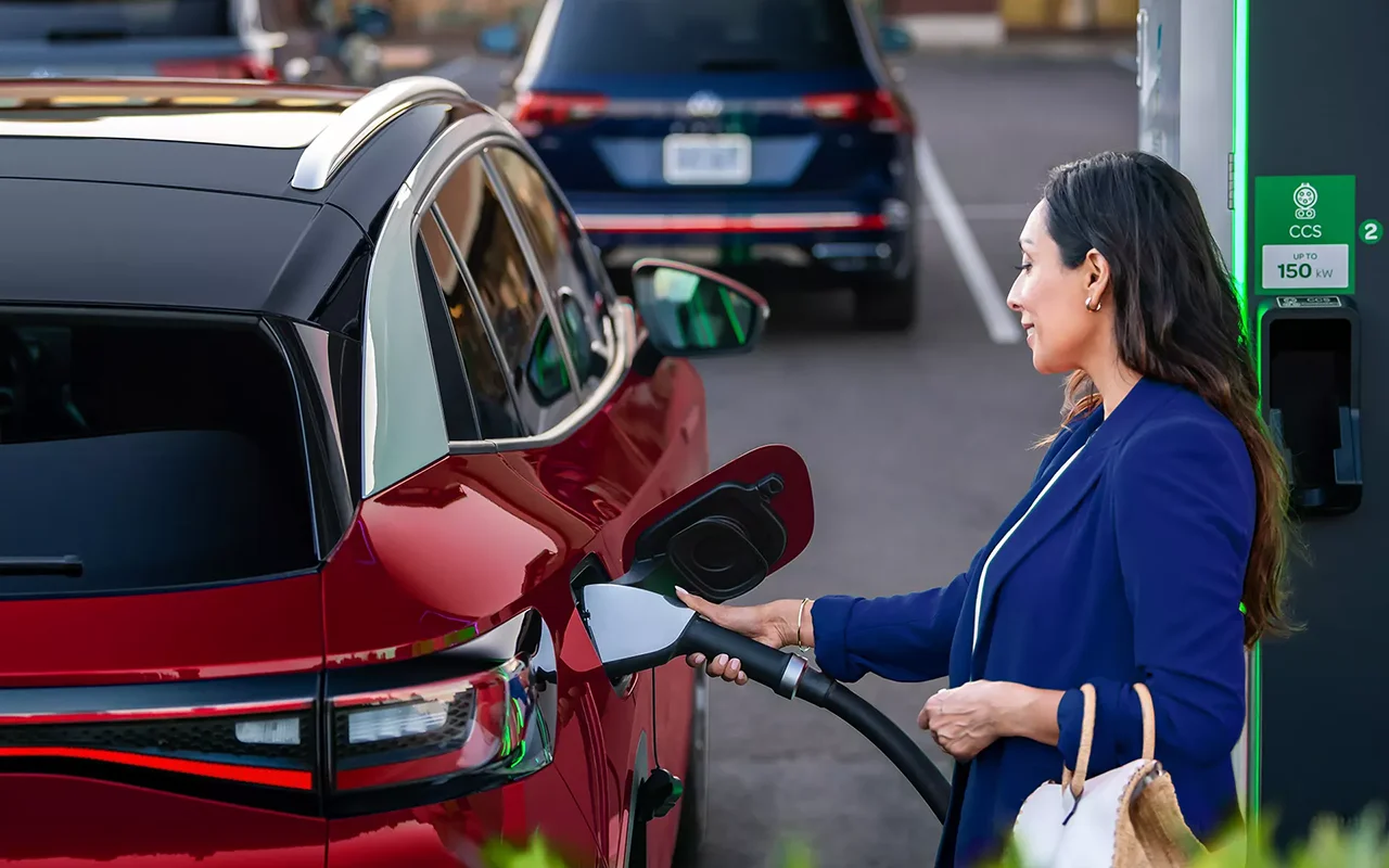 2023 VW EV Charging at Charging Station