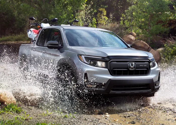 Honda Ridgeline driving through water